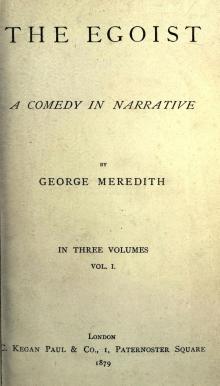      The Egoist: A Comedy in Narrative