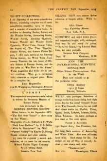      The Fantasy Fan September 1933