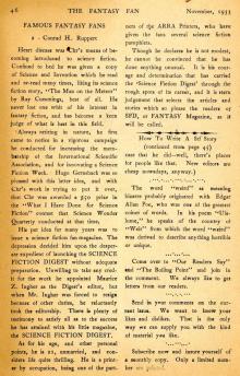      The Fantasy Fan November 1933