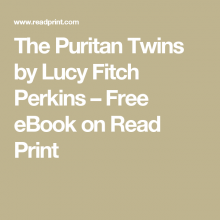      The Puritan Twins