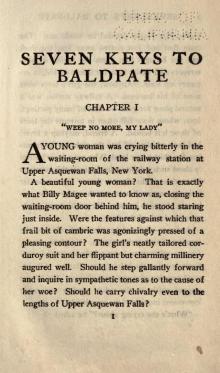      Seven Keys to Baldpate