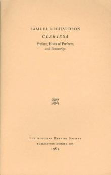     Clarissa: Preface, Hints of Prefaces, and Postscript