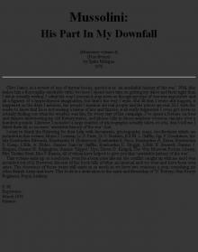      Memoires 04 (1978) - Mussolini, His Part In My Downfall