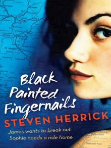      Black Painted Fingernails
