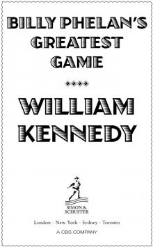      Billy Phelan's Greatest Game