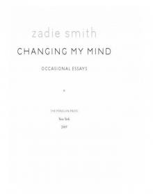      Changing My Mind: Occasional Essays